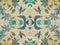 Pola simetris abstrak batik Indonesia dalam warna krem, motif bunga, pola batik.