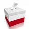 Poland - ballot box, voting concept - 3D illustration