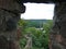 Poland, BolkÃ³w - the  Sudety mountains from BolkÃ³w castle.