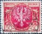 POLAND-CIRCA 1921 : A post stamp printed in Poland showing a Polish Eagle on Large Shield
