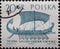 POLAND-CIRCA 1963 : A post stamp printed in Poland showing an antique sailing ship: antique Scandinavian ship of the Vikings