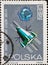 POLAND-CIRCA 1964: A post stamp printed in Poland showing a spaceship satellite