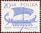 POLAND - CIRCA 1964: A stamp printed in Poland shows Greek trireme 5th cent B.C., circa 1964.