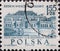 POLAND-CIRCA 1965 : A post stamp printed in Poland showing a drawing of the old Warsaw National Theater
