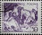 POLAND-CIRCA 1979 : A post stamp printed in Poland showing a Polish Contemporary Engravings: impetuous horse