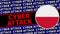 Poland Circular Flag with Cyber Attack Titles â€“ Illustration