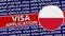 Poland Circular Flag with Visa Application Titles