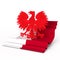 Poland coat of arm flag eagle