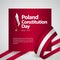 Poland Constitution Day Flag Vector Template Design Illustration