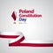 Poland Constitution Day Flag Vector Template Design Illustration