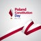 Poland Constitution Day Flag Vector Template Design Illustration