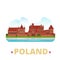 Poland country design template Flat cartoon style