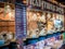 Poland, Cracow - December 27, 2019: soups in stall on Central Market Square