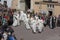 Poland, Czestochowa - 14 April 2019: Jasna Gora Monastery Palm Sunday: the blessing of Easter palms on Palm Sunday by the Fathers