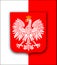 Poland flag with eagle
