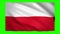 Poland flag on green screen for chroma key