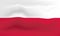 Poland Flag Icon and Logo. World National Isolated Flag Banner and Template. Realistic, 3D Vector illustration Art with Wave