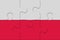 Poland Flag Jigsaw Puzzle, 3d illustration