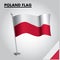 POLAND flag National flag of POLAND on a pole
