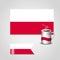 Poland Flag printed on coffee cup and small flag