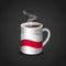 Poland Flag Printed on Hot Coffee Cup