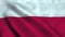 Poland flag waving in the wind. National flag Republic of Poland