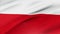 Poland flag waving in wind video footage  Realistic Poland Flag background. Poland Flag Looping Closeup
