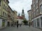 Poland, Jelenia GÃ³ra - the Wojanowska Tower visible from 1 Maja Sreet in Jelenia GÃ³ra Town.