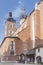 Poland, Krakow, Plac Mariacki Square st Mary Curch, Midday