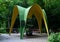 Poland, Kudowa Zdroj - June 18, 2018: View of the mineral spring in the park alley