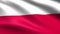 Poland Looping Flag 4K, with waving fabric texture