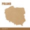 poland map cut illustrations