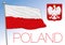 Poland official national flag and coat of arms, EU