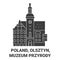 Poland, Olsztyn, Muzeum Przyrody travel landmark vector illustration