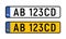 Poland plate license registration car number. European yellow poland license