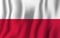 Poland realistic waving flag vector illustration. National country background symbol. Independence day