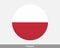Poland Round Circle Flag. Polish Circular Button Banner Icon. Pole Flag EPS Vector