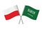 Poland and Saudi Arabia crossed flags.