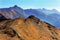 Poland, Tatra Mountains, Zakopane - Pass under Kopa Kondracka, Walentkowy Wierch and Swinica peaks with High Tatra mountain range