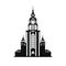 Poland Temple Icon, Europe Palace Isolated, Ancient Church Silhouette, Historical Architecture Castle Minimal