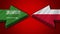 Poland vs Saudi Arabia Arrow Flags â€“ 3D Illustrations