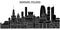 Poland, Warsaw architecture vector city skyline, travel cityscape with landmarks, buildings, isolated sights on