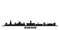 Poland, Warsaw city skyline isolated vector illustration. Poland, Warsaw travel black cityscape