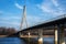 Poland, Warsaw - January 24, 2020. Road bridge over Wisla River