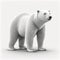 Polar bear 3d model - preview item for sale. Generative AI