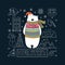 Polar Bear. Christmas card .