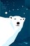 Polar bear with constellation Ursa minor