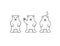 Polar bear cute mascot character cartoon basic pose set