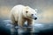 Polar Bear on Ice - Arctic Wildlife Illustration, Generative Ai