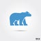 POlar bear Icon. Endangered species Symbol